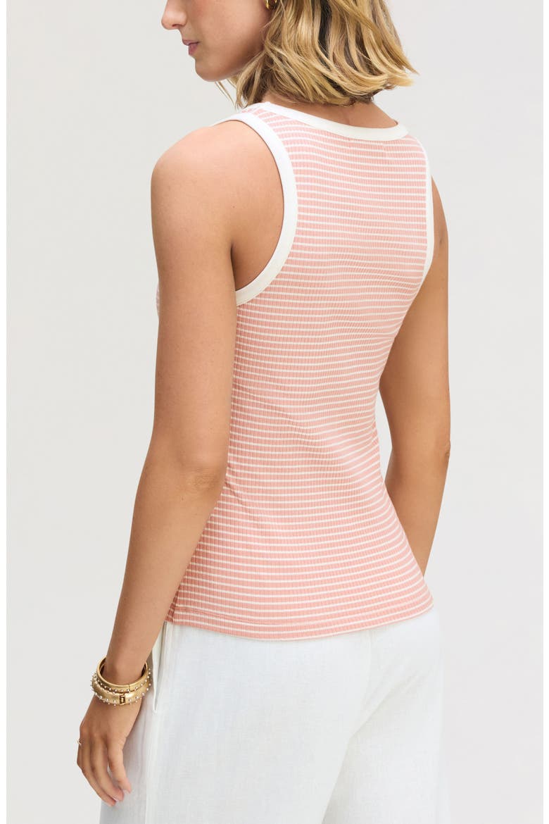 Stripe Knit Tank, Alternate, color, PINK AND WHITE