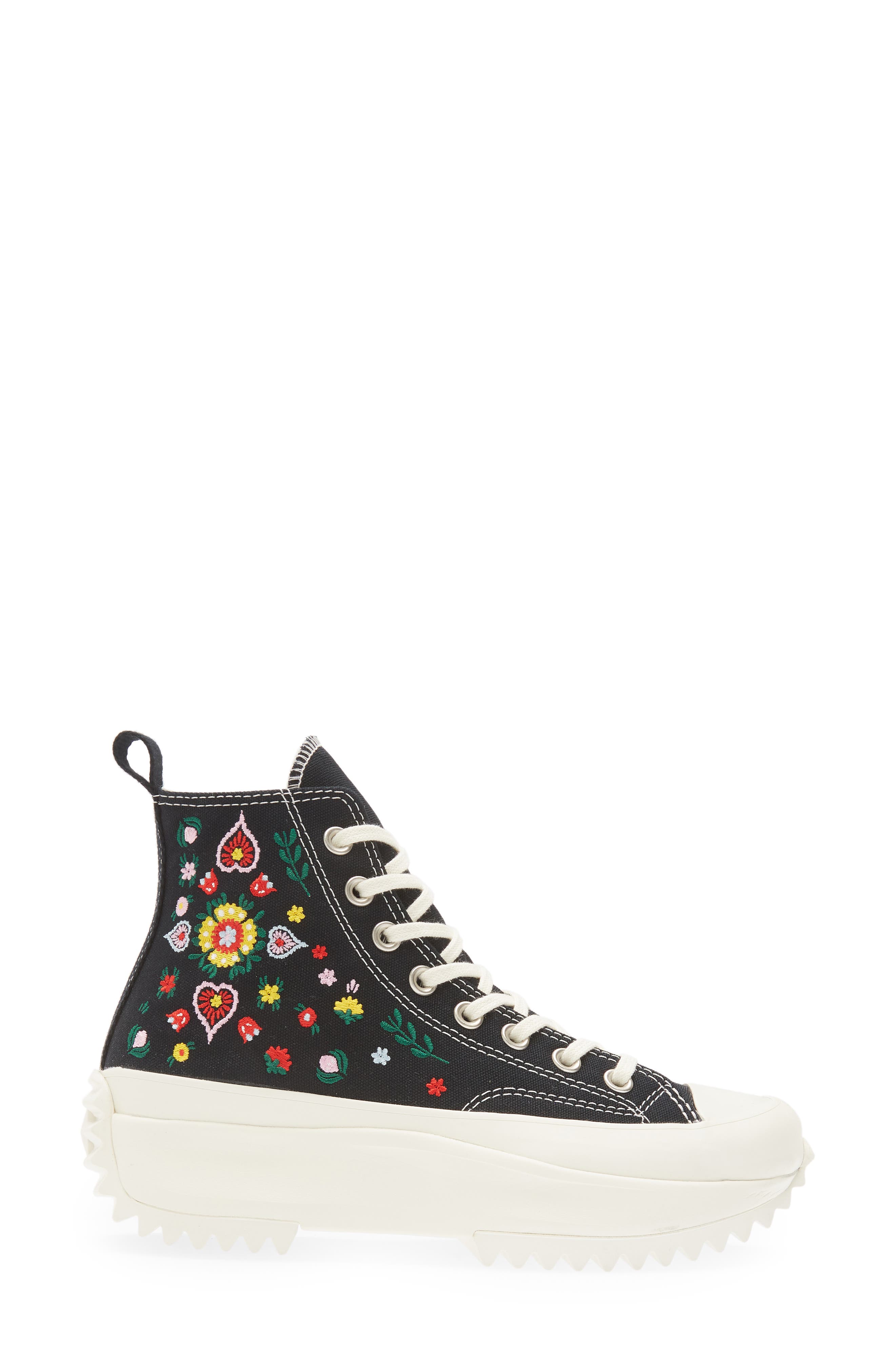 Converse Chuck Taylor<sup>®</sup> All Star<sup>®</sup> Run Star Hike Embroidered High Top Platform Sneaker, Alternate, color, 