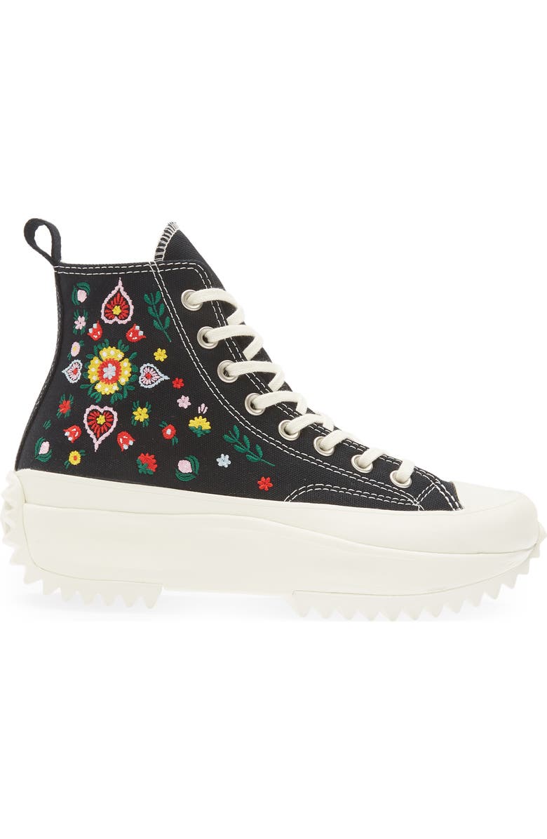 Converse Chuck Taylor<sup>®</sup> All Star<sup>®</sup> Run Star Hike Embroidered High Top Platform Sneaker, Alternate, color,