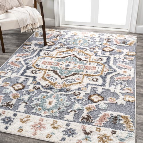 Jonathan Y Aziza Persian Medallion High-low Area Rug In Multi