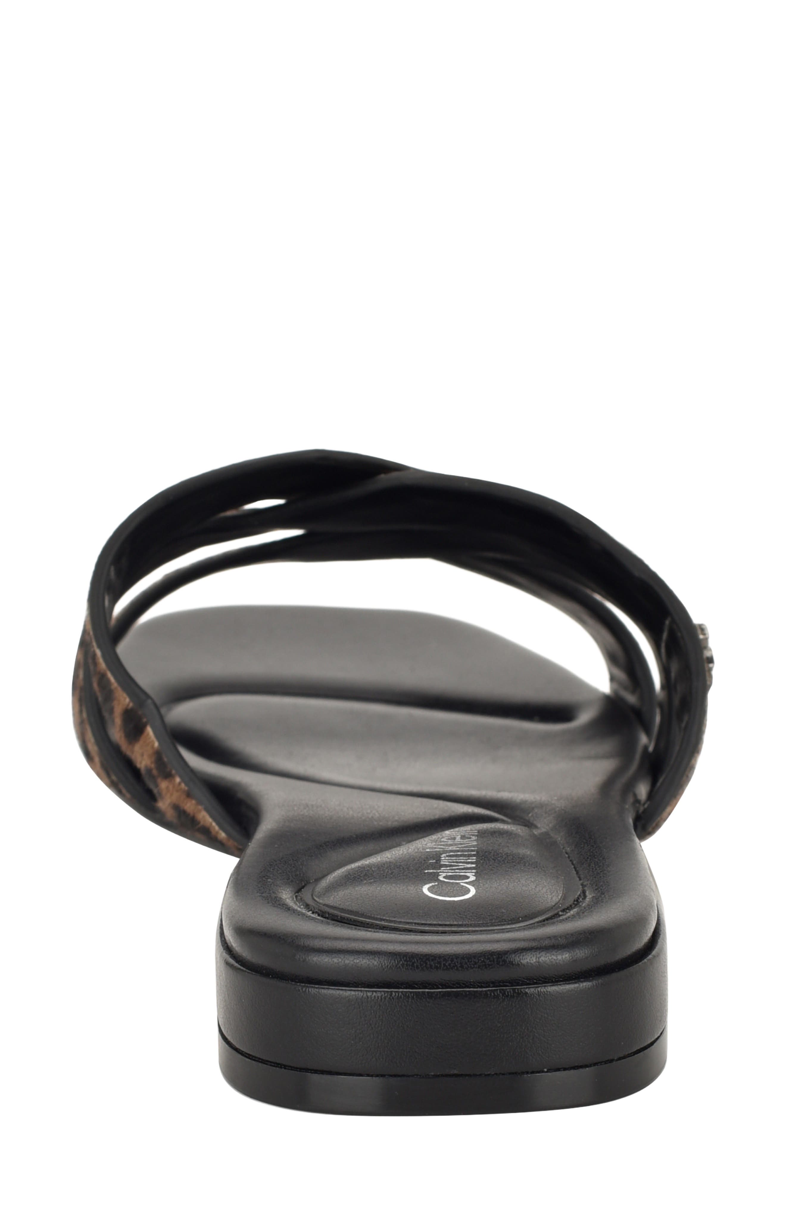 Calvin Klein Tishaly Genuine Calf Hair Slide Sandal, Alternate, color, Animal