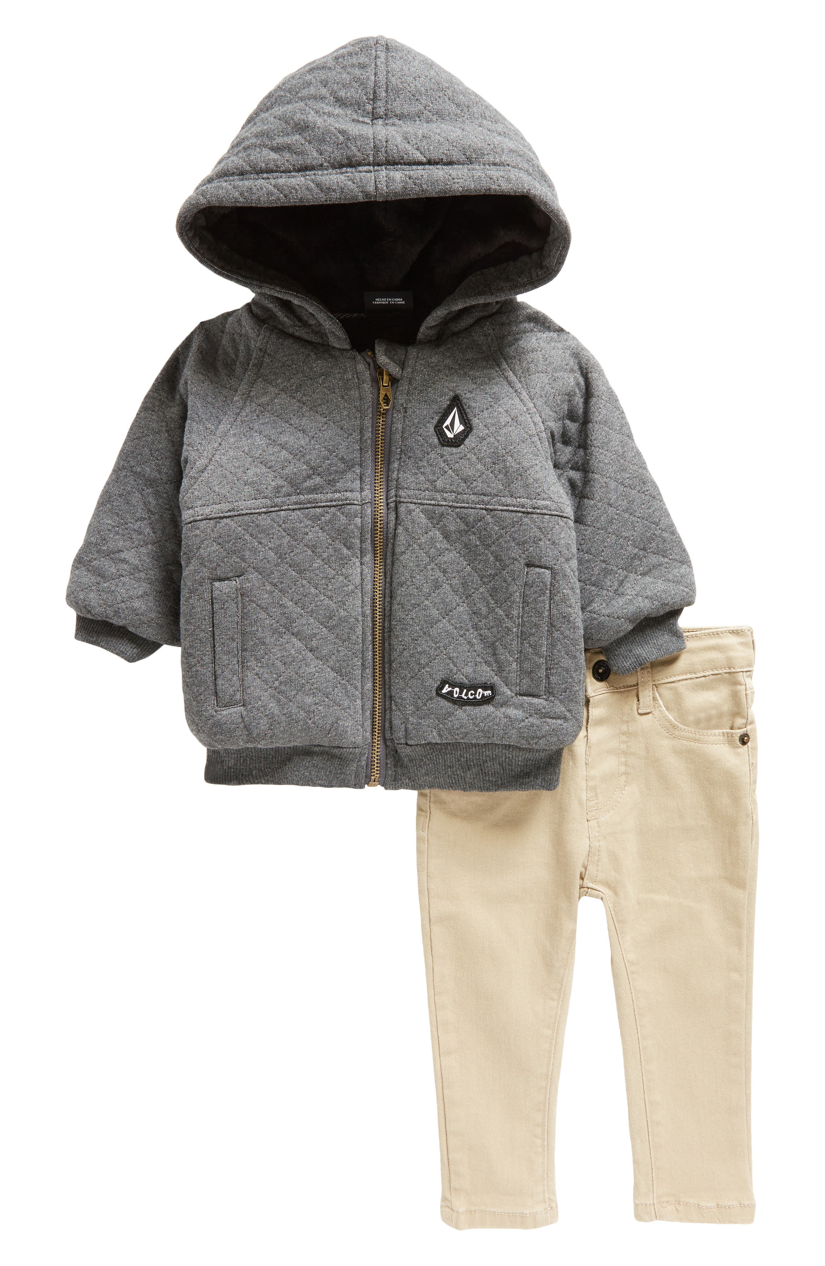 Volcom Quilted Cotton Hooded Jacket & Denim Jeans Set | Nordstromrack