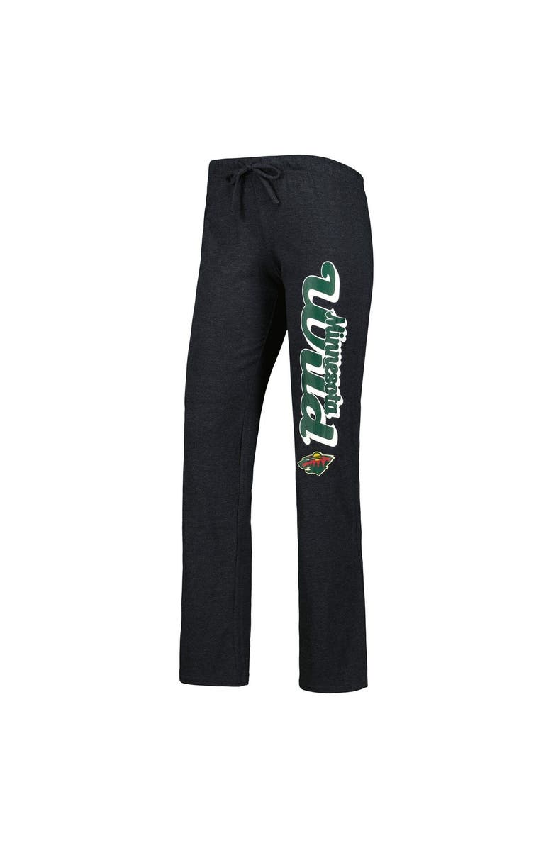 CONCEPTS SPORT Women's Concepts Sport Heather Green/Heather Black Minnesota Wild Meter Muscle Tank Top & Pants Sleep Set, Alternate, color, 