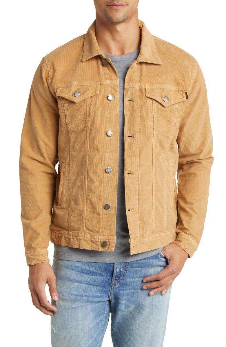 Stone Rose Stretch Corduroy Trucker Jacket, Main, color, 