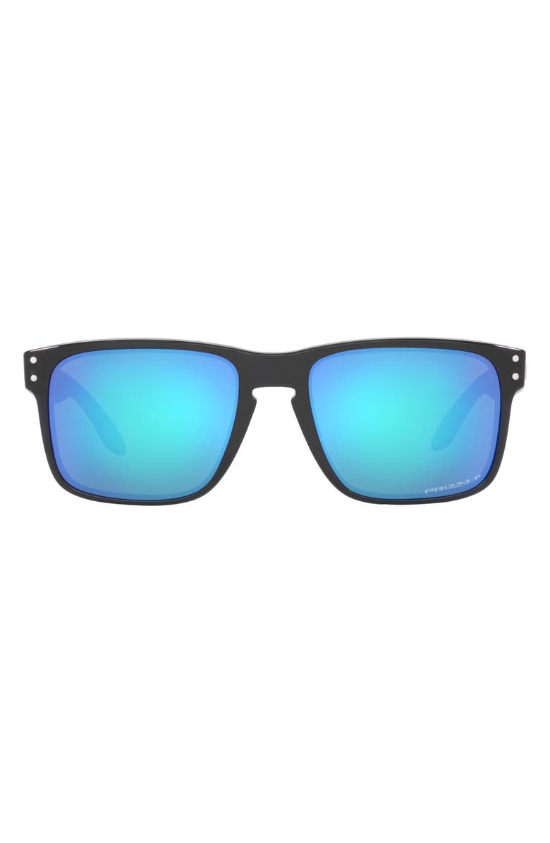Oakley Holbrook<sup>™</sup> 57mm Prizm<sup>™</sup> Polarized Keyhole Sunglasses, Main, color, Black
