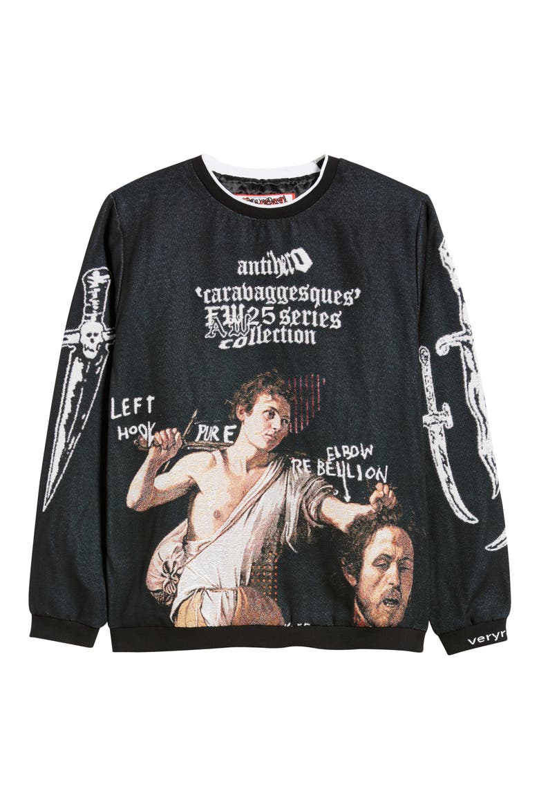 David vs. Goliath Sweatshirt, Alternate, color, BLACK