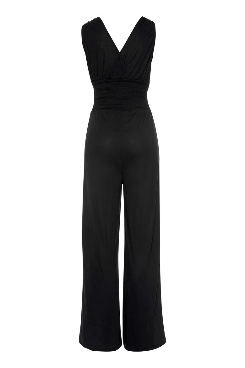 Tie Detail Jumpsuit, Alternate, color, Black
