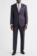 Emporio Armani Dark Purple Melange Wool Suit