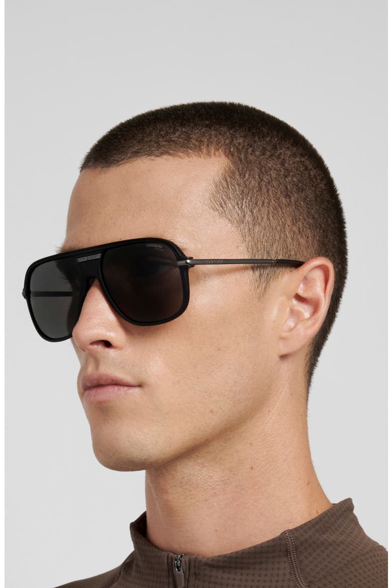 C Sport 17/S 60mm Polarized Rectangular Sunglasses, Alternate, color, MATTE BLACK/ GREY PZ