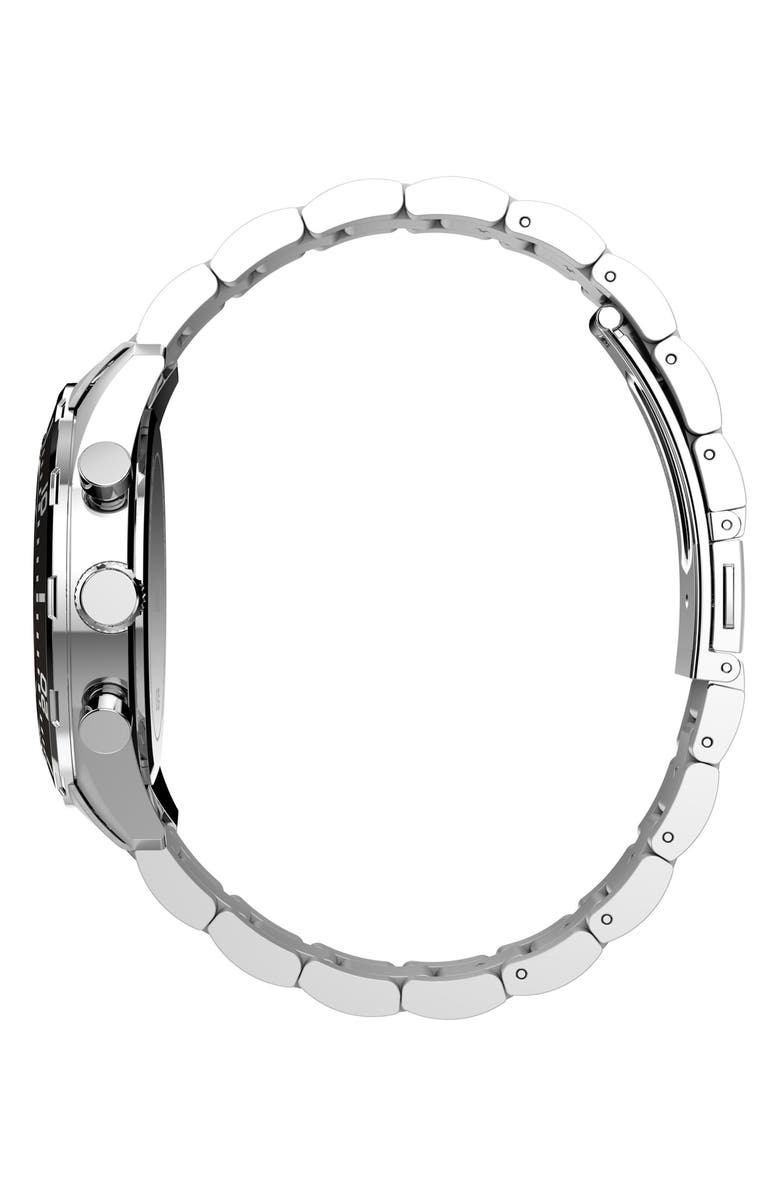 Timex<sup>®</sup> Ridgefield Chronograph Bracelet Watch, 42mm, Alternate, color, Black/ Silver-Tone