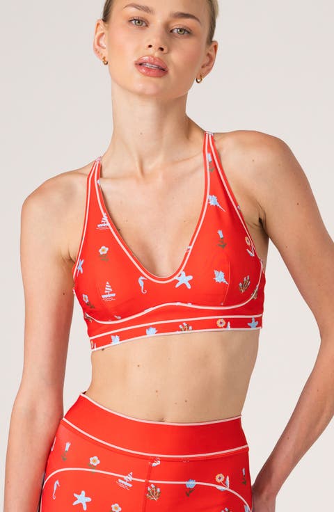 Red Tides Sports Bra
