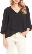 Karen Kane Crossover Hem Asymmetric Top