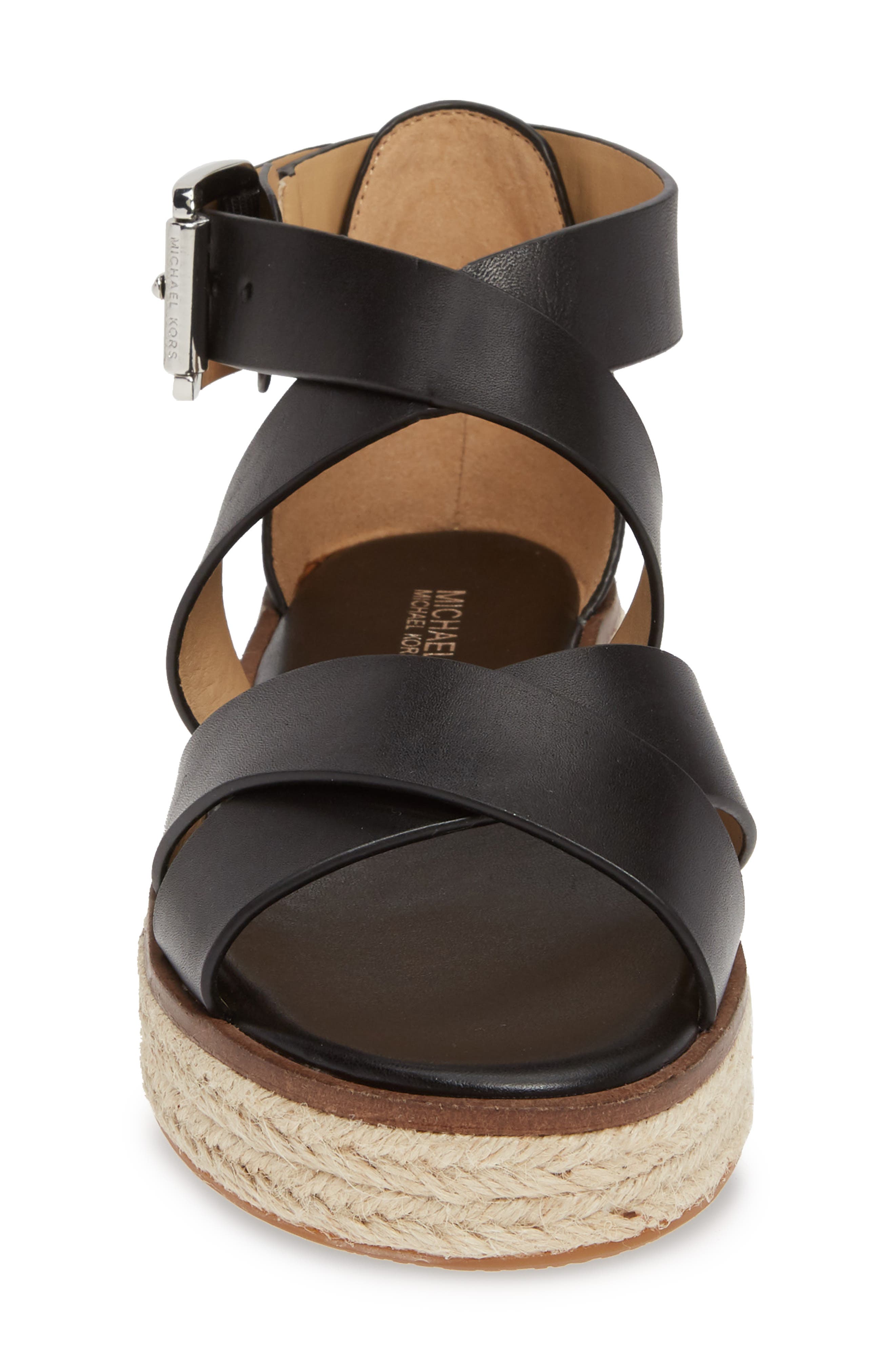 MICHAEL Michael Kors 'Darby' Crisscross Espadrille Sandal, Alternate, color, 