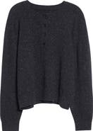 LOULOU DE SAISON Malo Saddle Sleeve Cashmere Cardigan