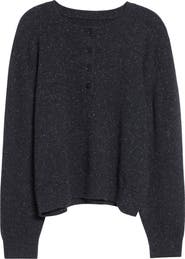 LOULOU DE SAISON Malo Saddle Sleeve Cashmere Cardigan