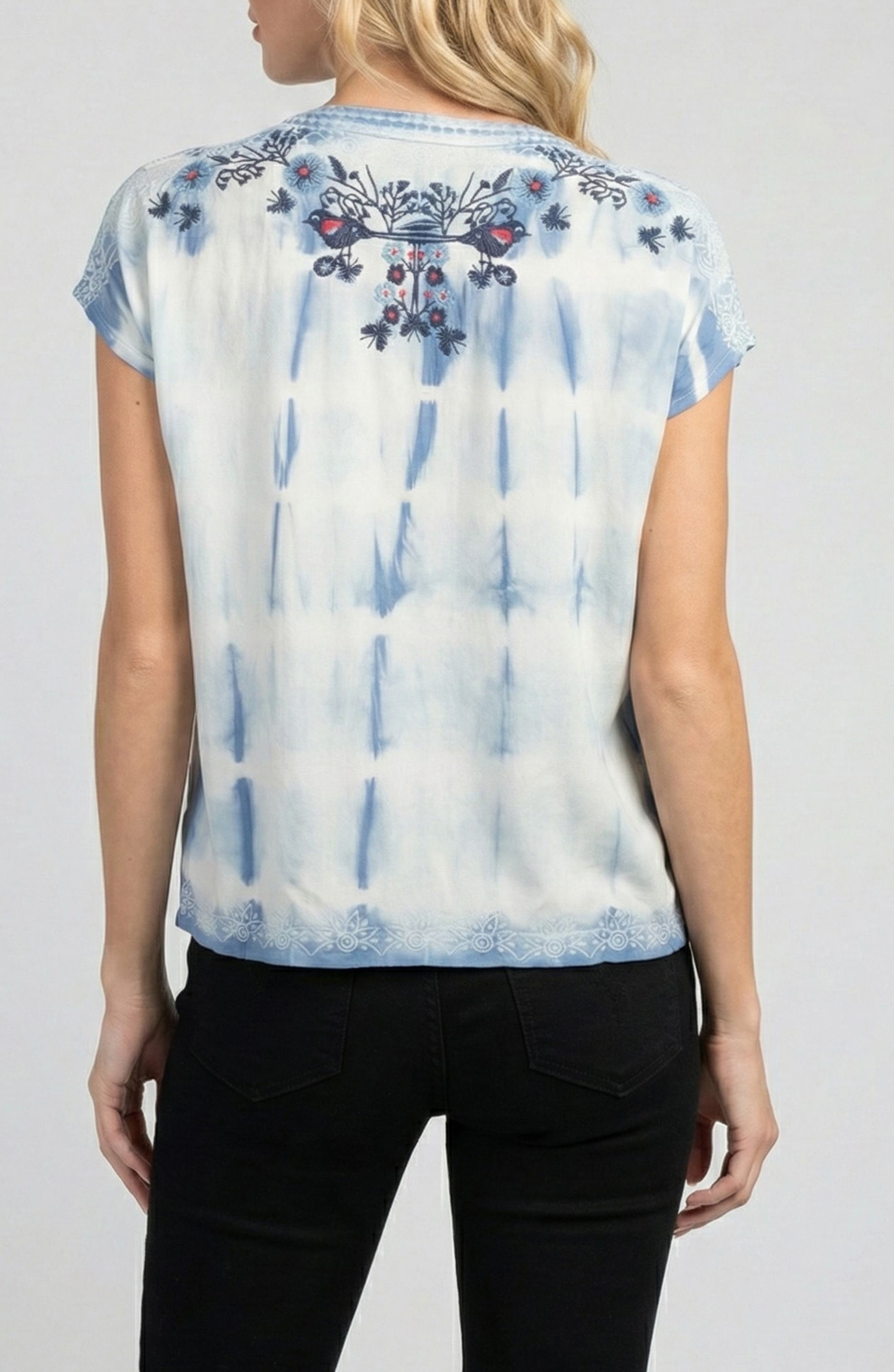 Embroidered Tie Dye Top - image 2