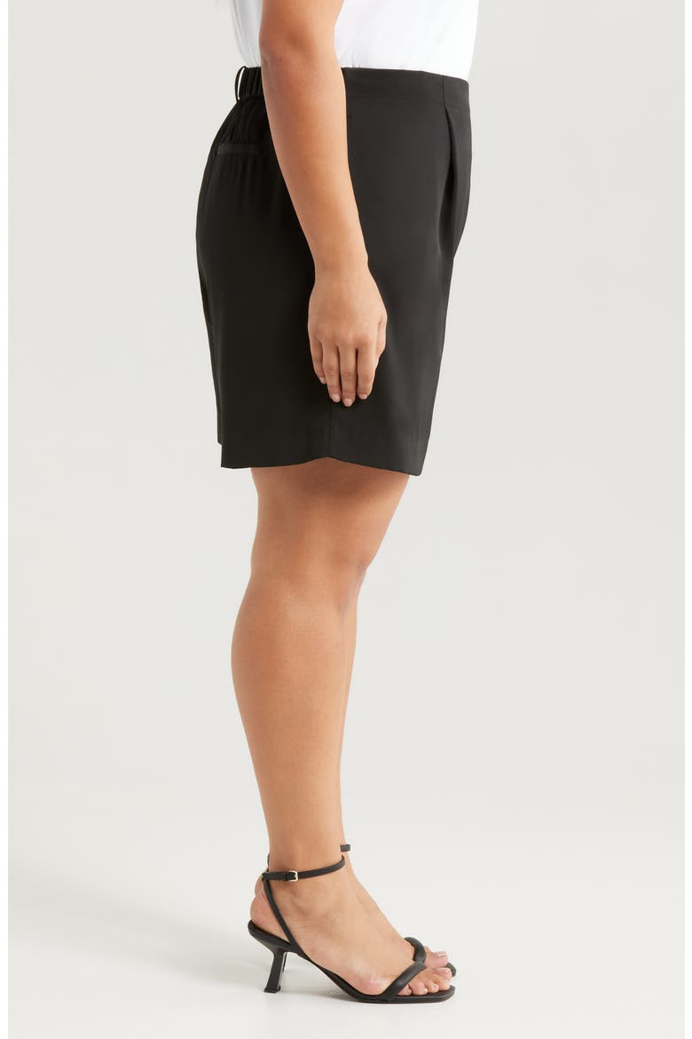 Dia Pleated Shorts, Alternate, color, BLACK