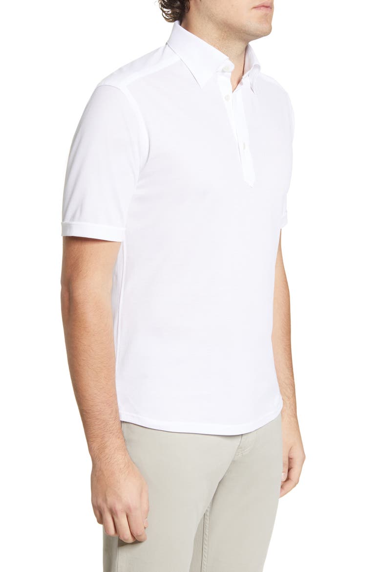 Soft Casual Line Slim Fit Piqué Polo Shirt, Alternate, color, WHITE