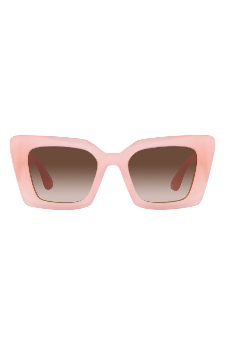 Burberry 51mm Square Sunglasses, Main, color, Pink