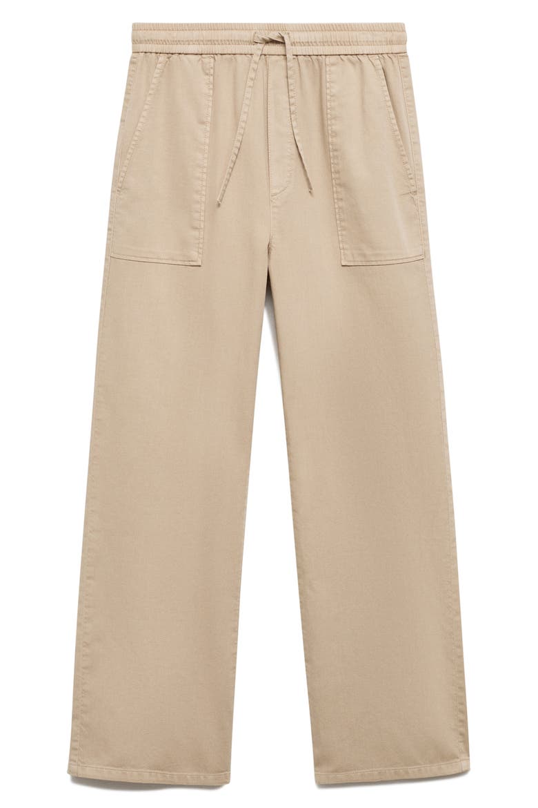 Elastic Waist Drawstring Pants, Alternate, color, SAND