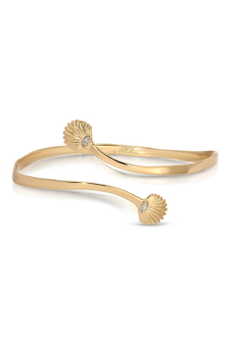 Santorini Shell Arm Cuff, Main, color, GOLD