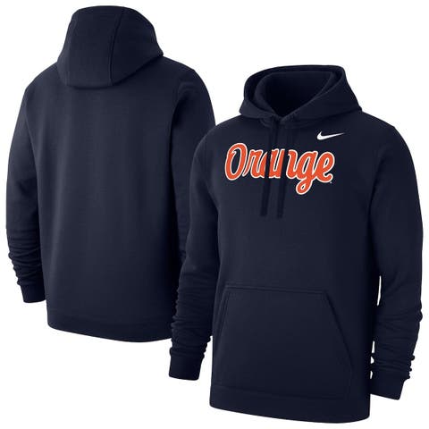 Men's Nike Navy Syracuse Orange Script Club Pullover Hoodie