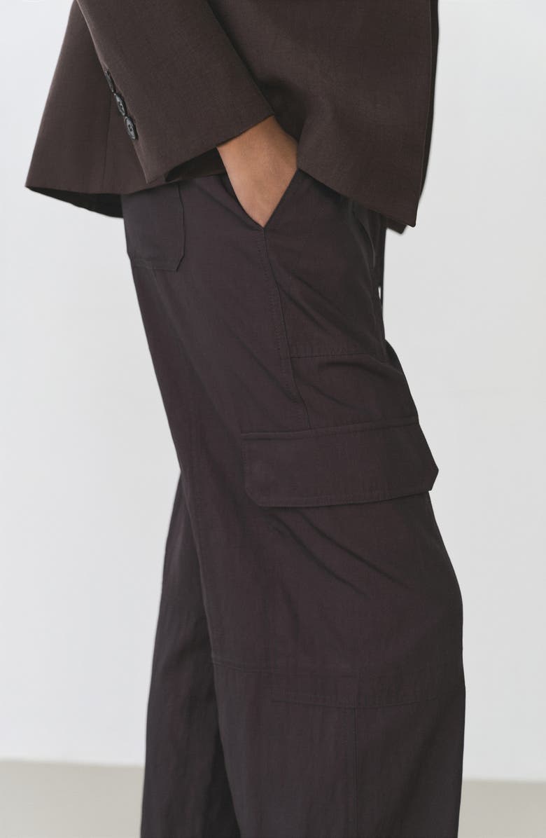 MANGO Drawstring Cargo Pants, Alternate, color, 