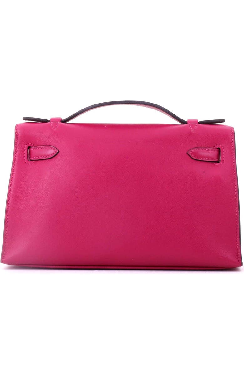 Pre-Owned Hermes Kelly Pochette Swift, Alternate, color, Rose Pourpre