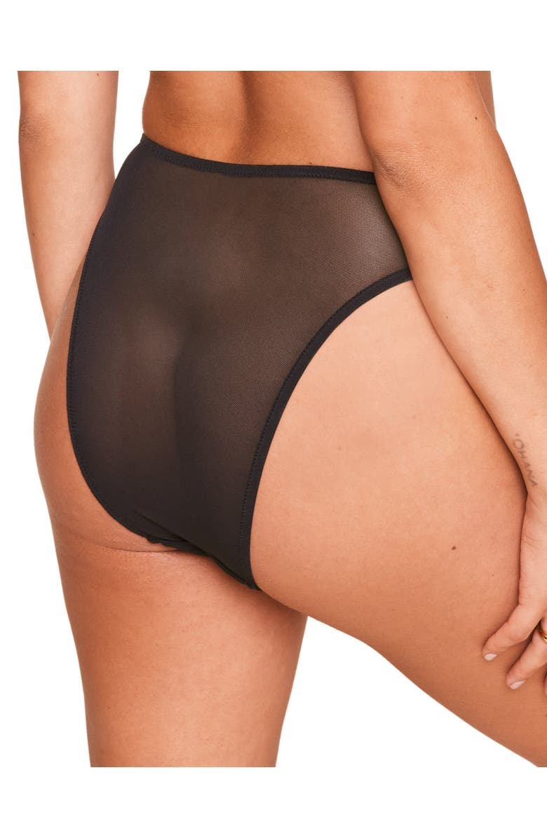 Adore Me Rubie Brazilian Panties, Alternate, color, Black