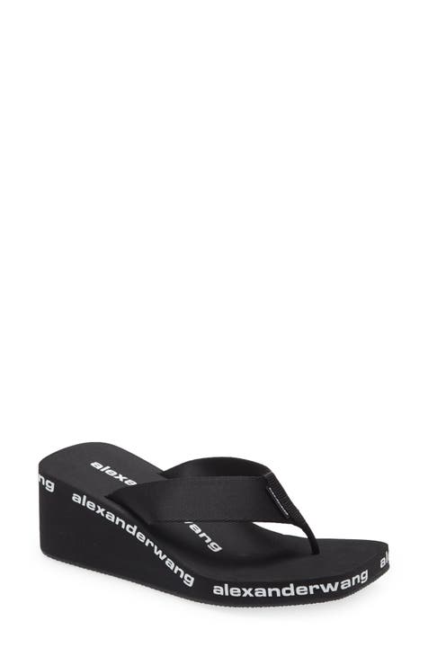 Designer wedge flip flops on sale