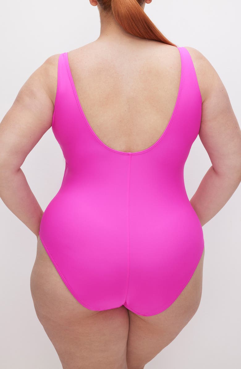 Good American Modern One-Piece Swimsuit, Alternate, color, Pink Glow002