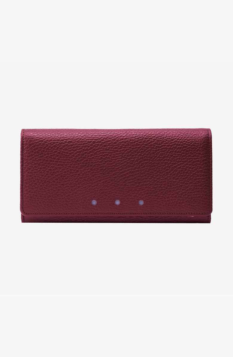 Tusk Ascot Flap Over Wallet, Main, color, Oxblood