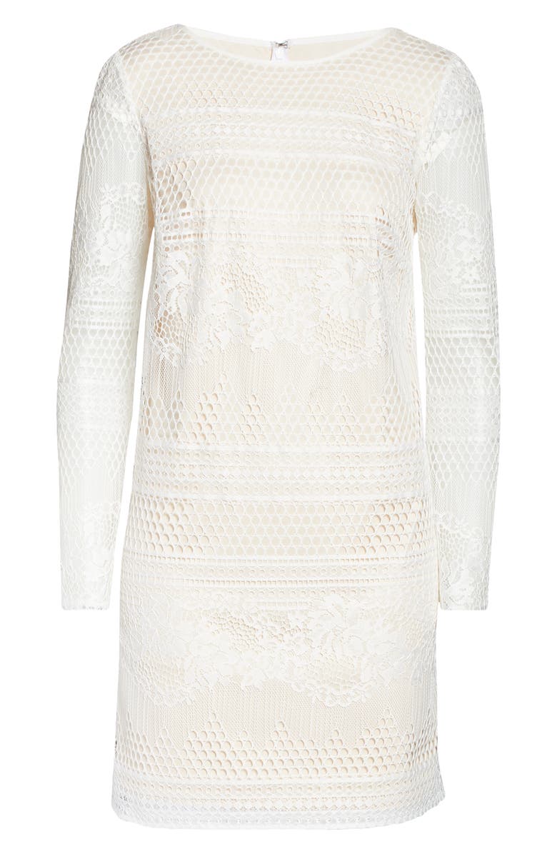 SHO by Tadashi Shoji Long Sleeve Lace Cocktail Dress, Alternate, color, 