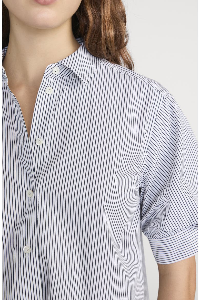 The Billow Sleeve Shirt, Alternate, color, NAVY STRIPE