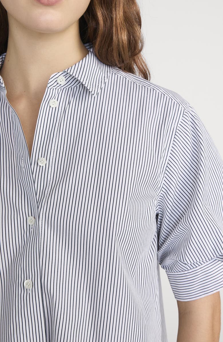 FRAME The Billow Sleeve Shirt, Alternate, color, Navy Stripe