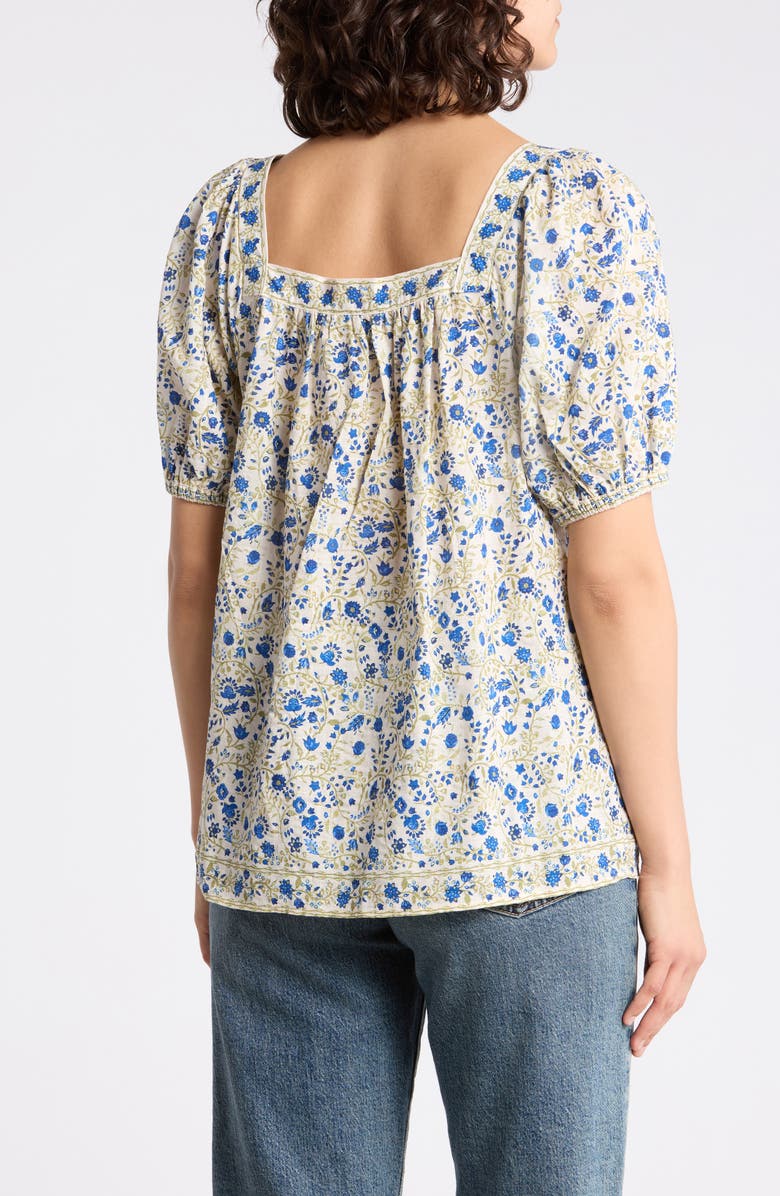 MAX STUDIO Puff Sleeve Top, Alternate, color, Ecru Petals