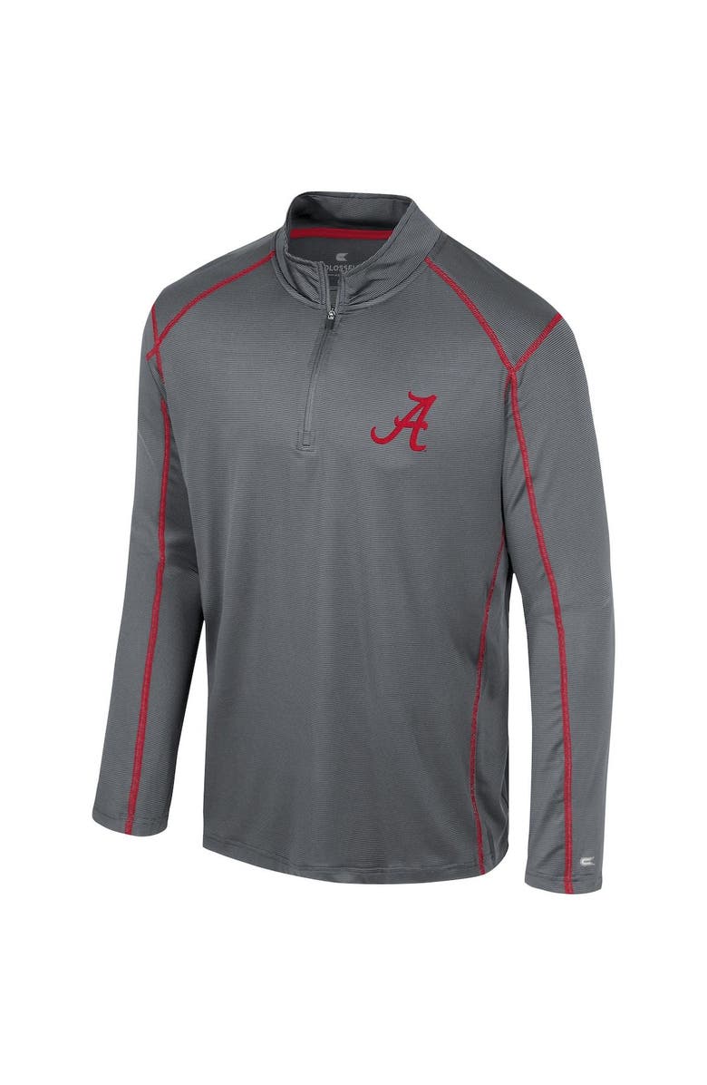 COLOSSEUM Men's Colosseum Black Alabama Crimson Tide Cameron Quarter-Zip Windshirt, Alternate, color, 