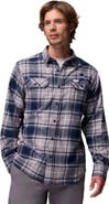 Columbia Men's Columbia  Navy Dallas Cowboys Flare Gun Long-Sleeve Button-Up Flannel Shirt