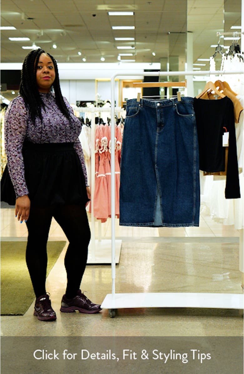 Denim Midi Skirt, sales video thumbnail