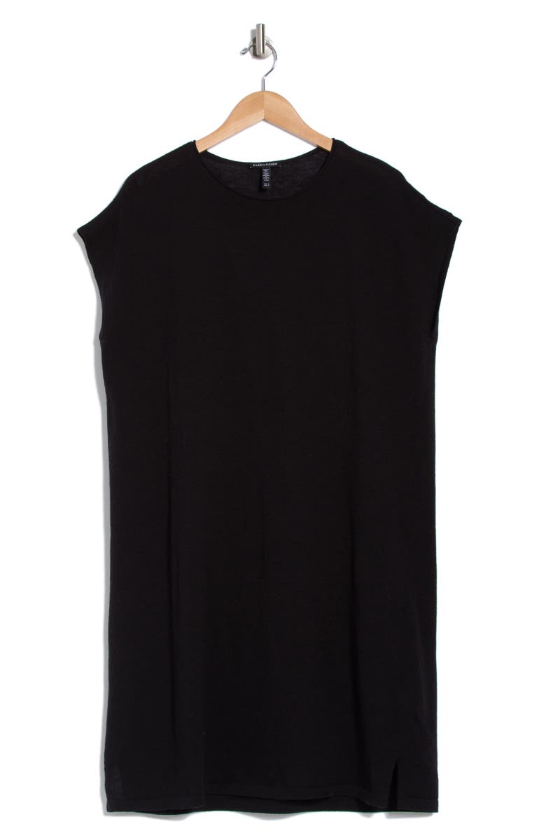 Eileen Fisher Crewneck Wool Shift Dress, Alternate, color,