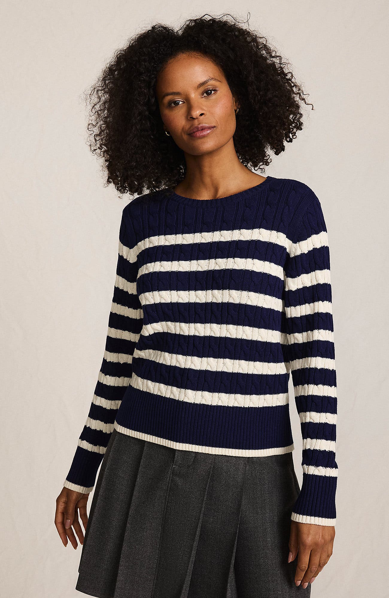 Deep Sea Navy/Ivory Stripe