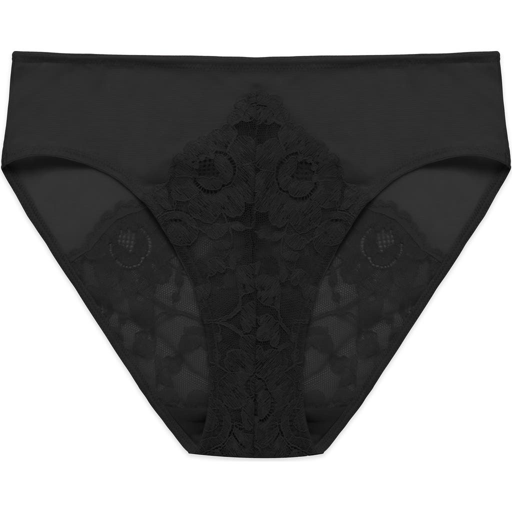 Natori Peony Hipster Brief In Black