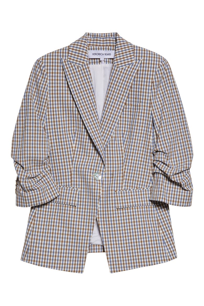 Clayton Check Stretch Cotton Dickey Jacket, Main, color, ACORN MULTI