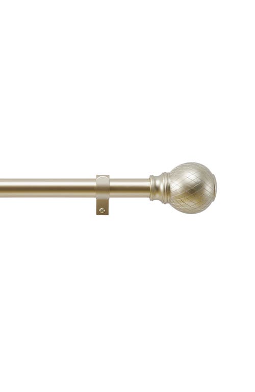Dkny Griffin 36" To 66" Adjustable Curtain Rod In Gold