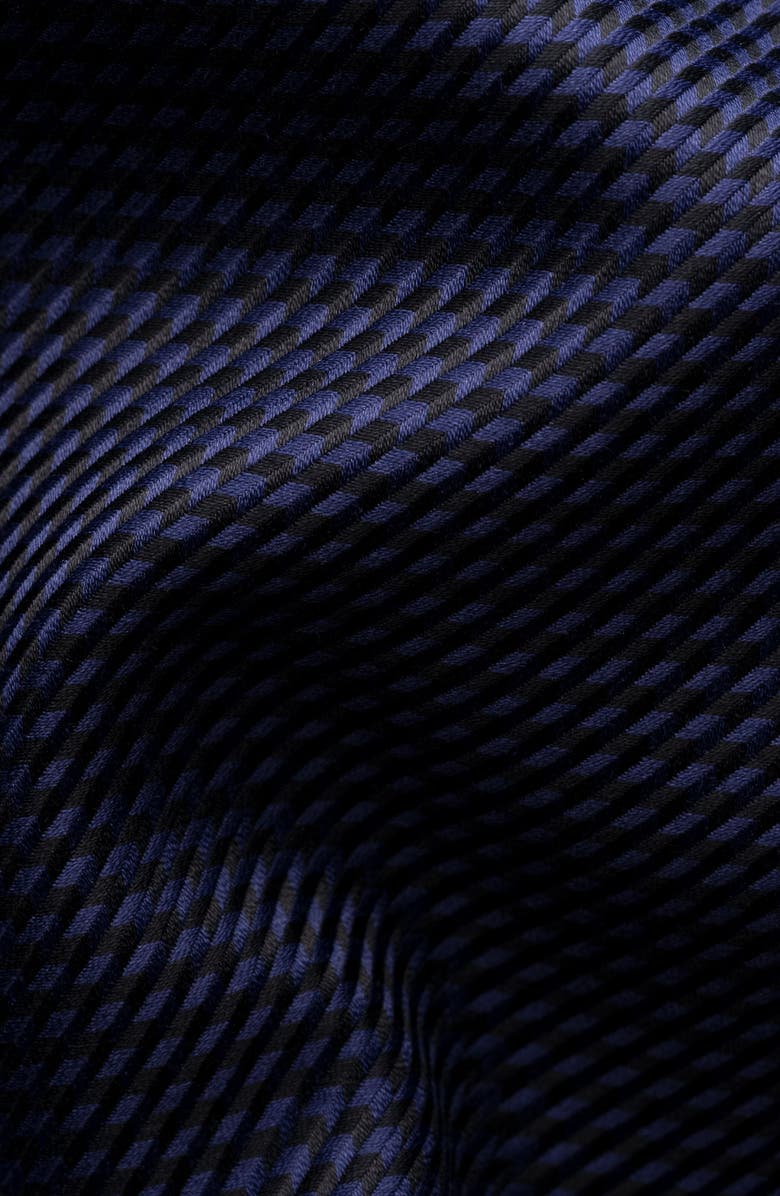 Eton Slim Fit Houndstooth King Twill Dress Shirt, Alternate, color, Navy