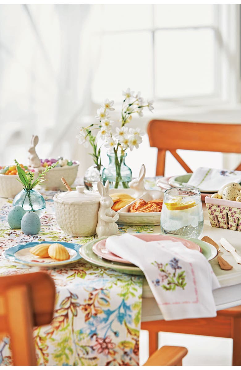 tag Meadow Tablecloth Cotton Floral Design Dining Table Decor, Alternate, color, 