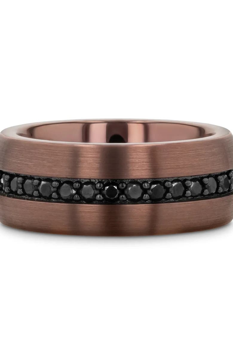 Larson Jewelers Artemis Tungsten Carbide Ring, Alternate, color, Espresso