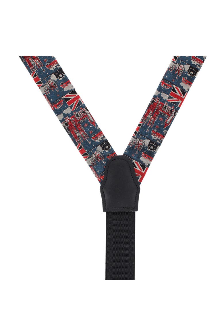 Kensinton Classic Silk Novelty Button End Suspenders, Alternate, color, Navy Blue