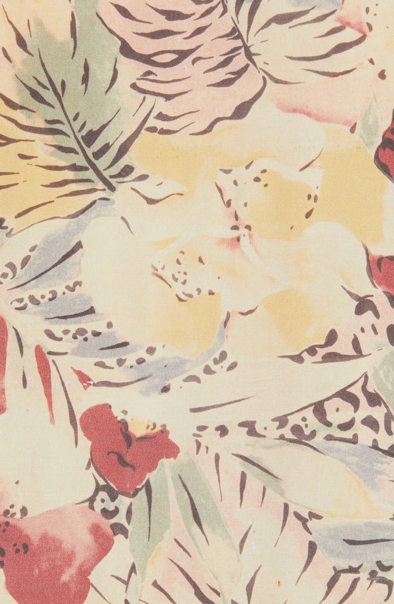 AllSaints Wailea Floral Short Sleeve Button-Up Camp Shirt, Alternate, color, 