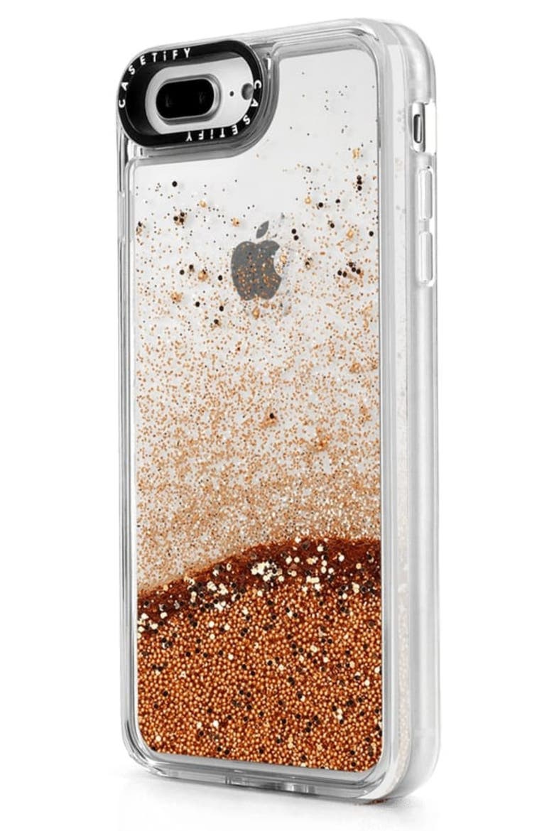 Glitter iPhone 7/8 Plus Case, Alternate, color, GOLD